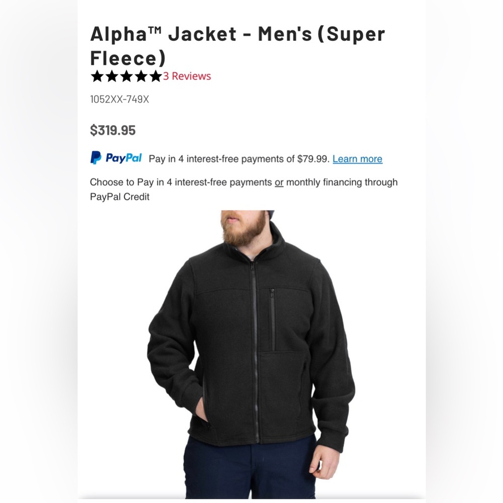 TrueNorth Alpha™ Jacket - Men's (Super Fleece) Size 3XL - Picture 12 of 12
